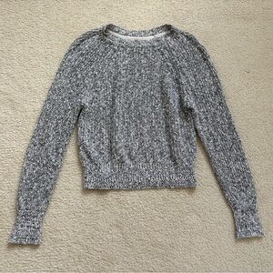 Free People cotton & linen blend grew crew neck lightweight cozy sweater, sz XS